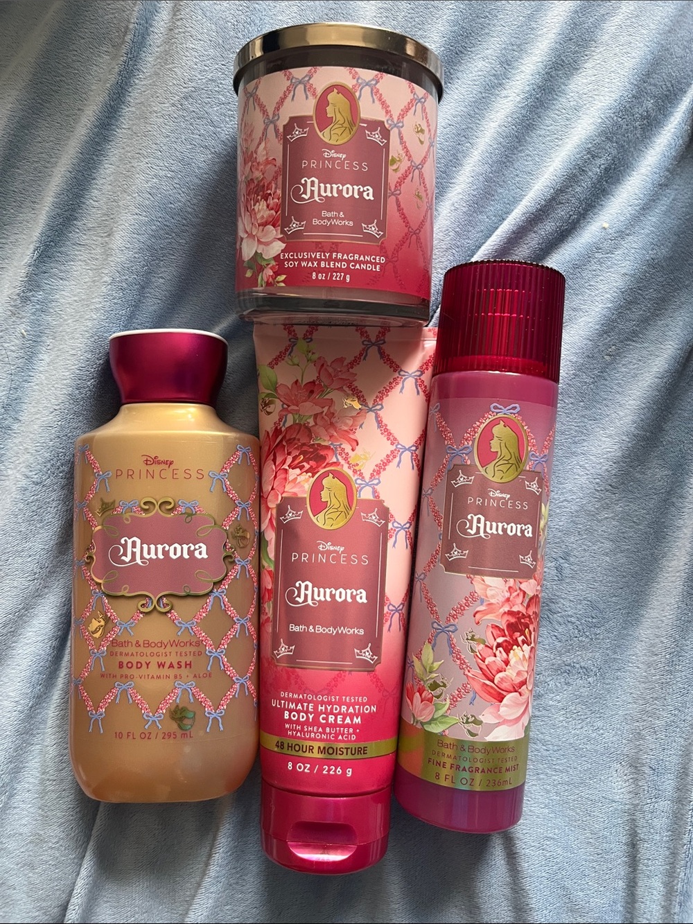 Bath & Body Works Aurora Princess Bath & Body Set in Pink and Gold Accents